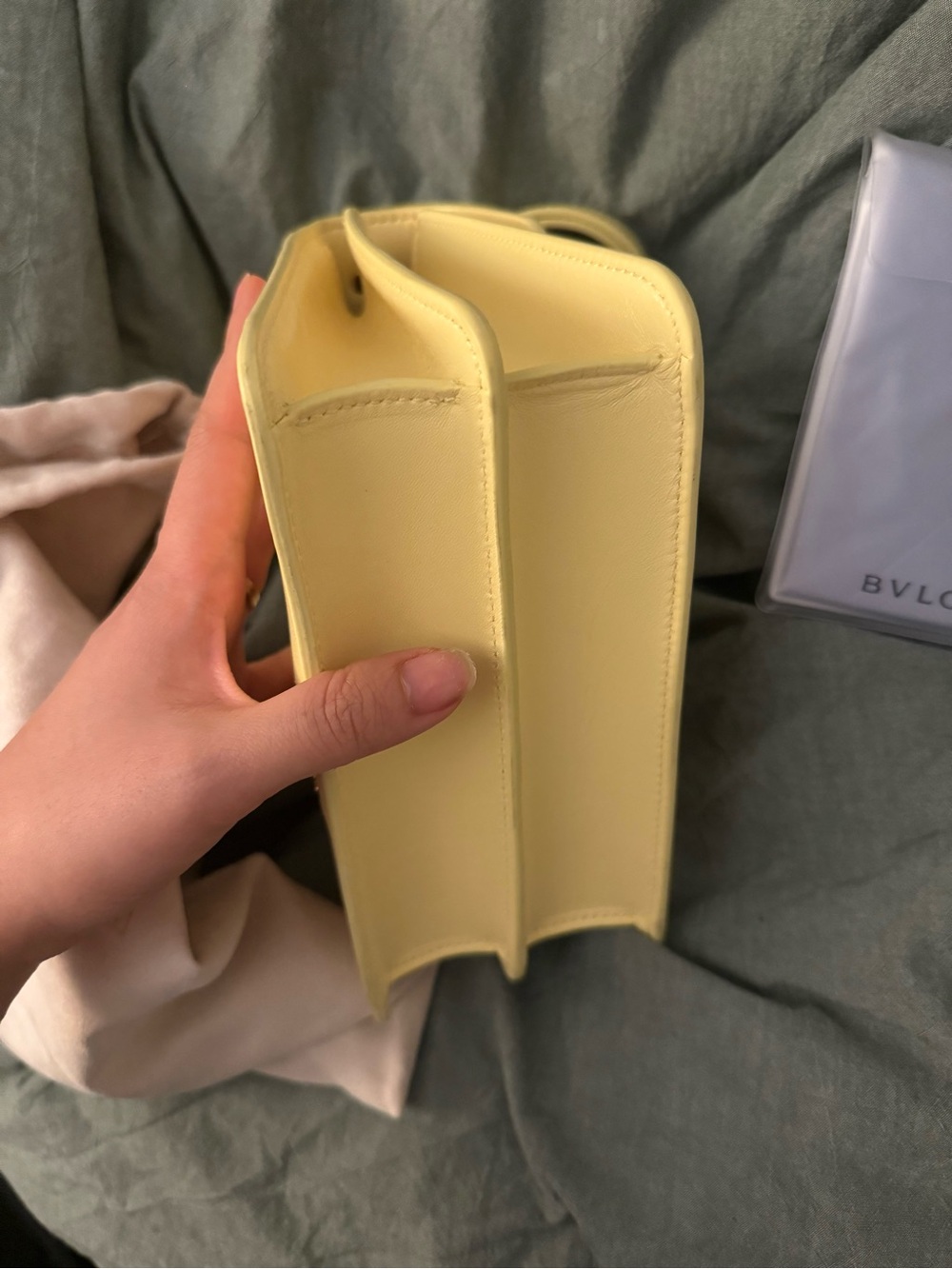 Bvlgari Yellow Calfskin Serpenti Forever Maxi Chain Crossbody Bag - Picture 11 of 15